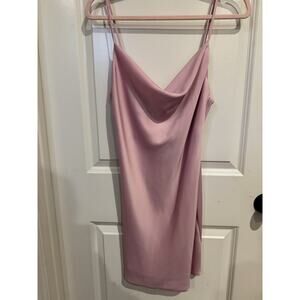 Urban Outfitters UO Mallory PINK Cowl Neck Slip Dress Adjustable Straps Size M